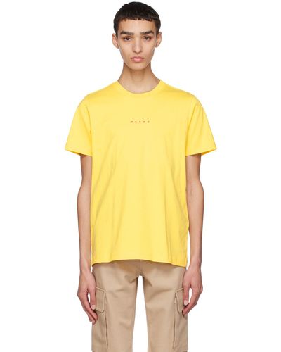 Marni Yellow Printed T-shirt