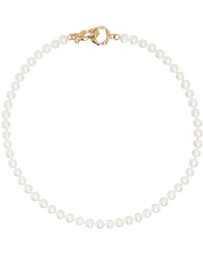Faris Beaded Pearl Necklace - White