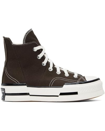 Converse Brown Chuck 70 Plus High Top Sneakers - Black