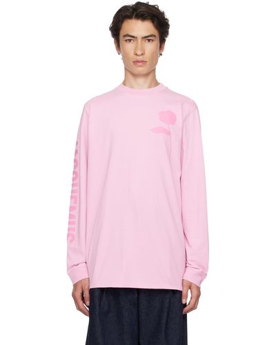 Jacquemus T-shirt à manches longues 'le t-shirt ciceri' rose - le chouchou