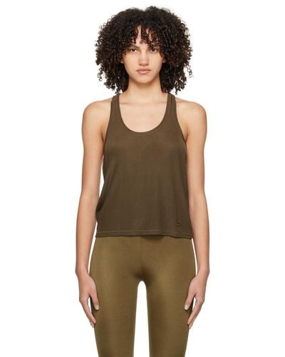 Tom Ford Brown Scoop Neck Tank Top - Multicolour