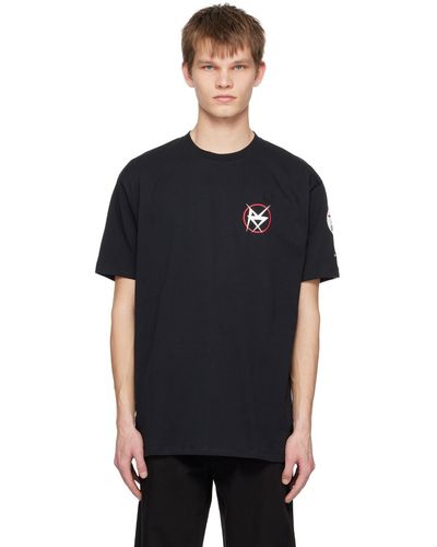 Raf Simons T-shirt noir à logo imprimé