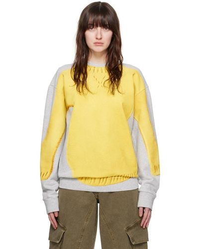 JW Anderson Clay Trompe L'Oeil Sweatshirt - Yellow
