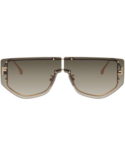 Fendi Gold ' First' Sunglasses - Black