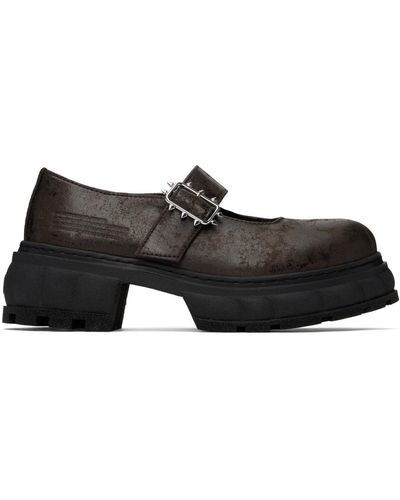 Viron Chaussures oxford impulse brunes exclusives à ssense - Noir