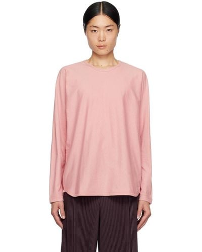 Homme Plissé Issey Miyake Homme Plissé Issey Miyake Pink Release-t 2 Long Sleeve T-shirt