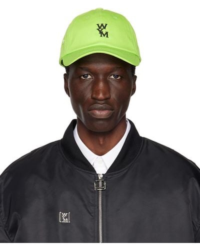 WOOYOUNGMI Green Embroidered Cap - Black