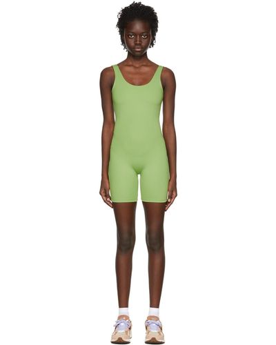 GIRLFRIEND COLLECTIVE Green Recycled Polyester Unitard - Multicolor