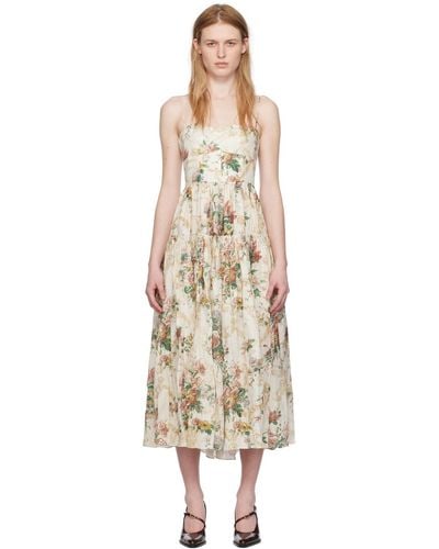 Erdem Tiered Midi Dress - Black