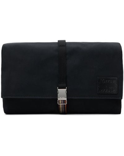 Paul Smith Navy Canvas Fold-out Wash Bag - Black