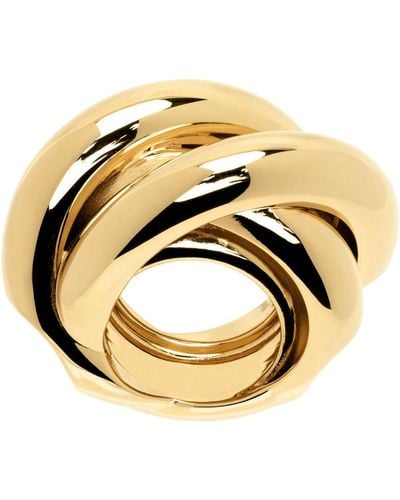 Balenciaga Gold Saturne Ring - Metallic