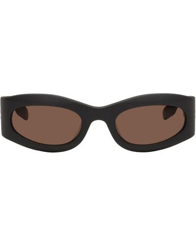 McQ Mcq Grey Oval Sunglasses - Black