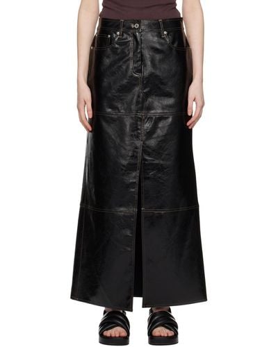 Stand Studio Francie Faux-leather Maxi Skirt - Black