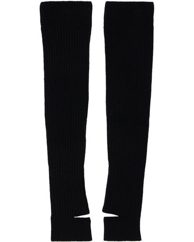 Low Classic Jambières noires en tricot côtelé