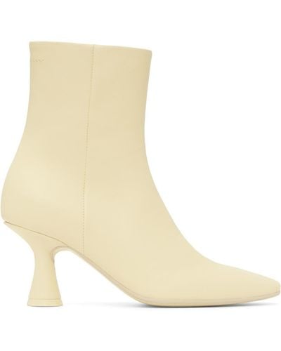 MM6 by Maison Martin Margiela Off-white 6-stamp Boots - Natural