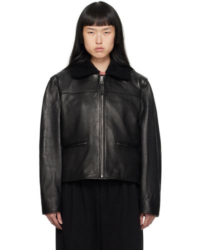YMC Pepper Leather Jacket - Black