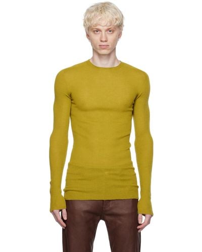 Rick Owens Yellow Rib Sweater
