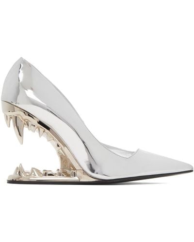 Gcds Silver Morso Mirror Court Shoes - White
