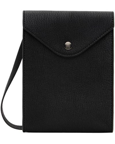 Lemaire Black Enveloppe Strap Shoulder Bag