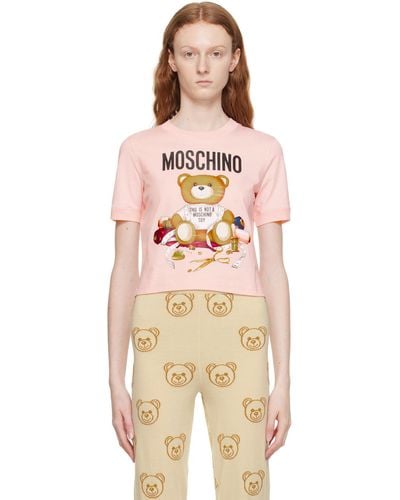 Moschino Pink Teddy Bear T-shirt - Orange