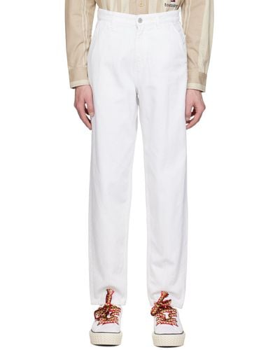 Tommy Hilfiger White Embroidered Jeans