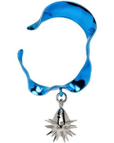 Hugo Kreit Mini boucle d'oreille unique swell bleue