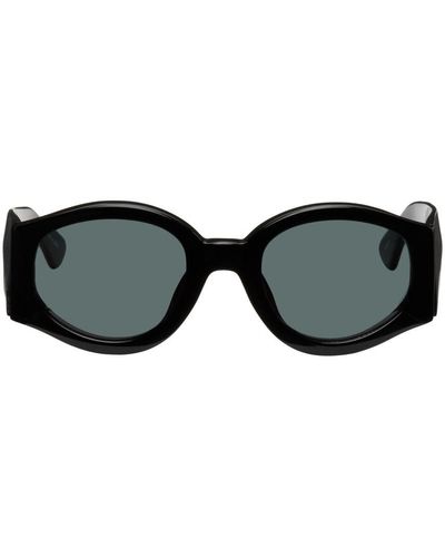 Dries Van Noten Linda Farrow Edition Round Sunglasses - Black