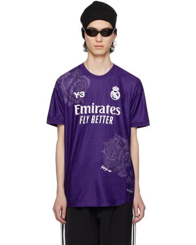 Y-3 Real Madridエディション パープル 23/24 Fourth Authentic Tシャツ
