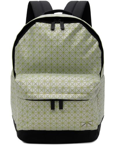 Bao Bao Issey Miyake Green & Silver Daypack Reflector Backpack