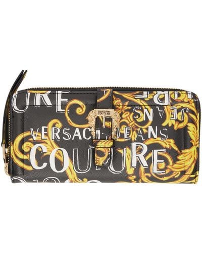 Versace Jeans Couture &ゴールド Baroque 財布 - ブラック