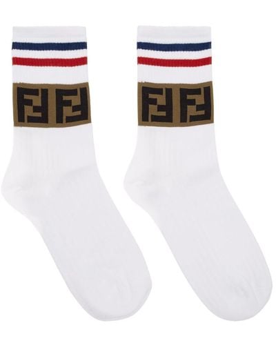 Fendi White Band Socks