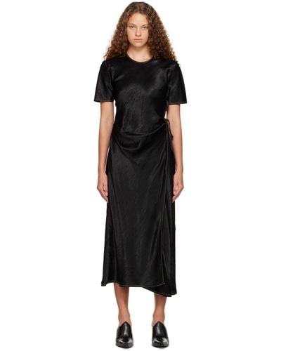 Acne Studios Wrap Midi Dress - Black
