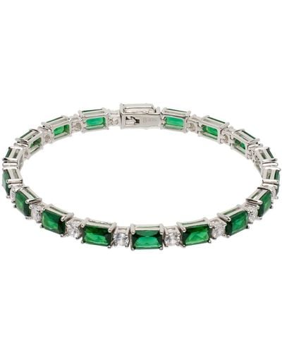 Hatton Labs Emerald Cut Tennis Bracelet - Green