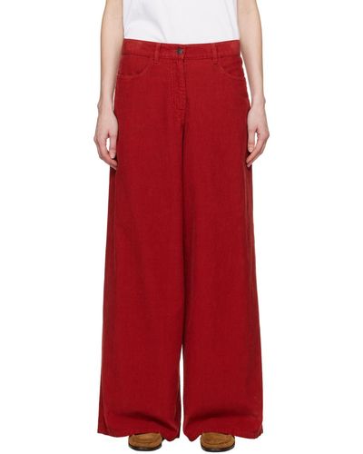 The Row Chan Trousers - Red