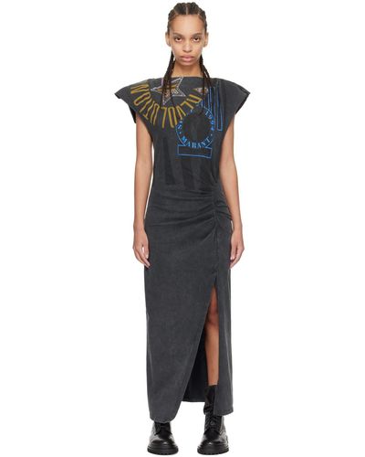 Isabel Marant Gray Nadela Maxi Dress - Black