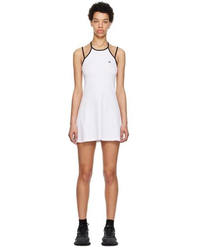 Marine Serre White Tennis Court Minidress - Black