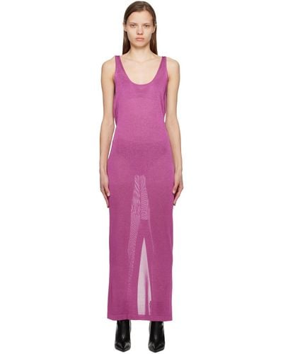 Tom Ford Pink Glossy Maxi Dress - Multicolor