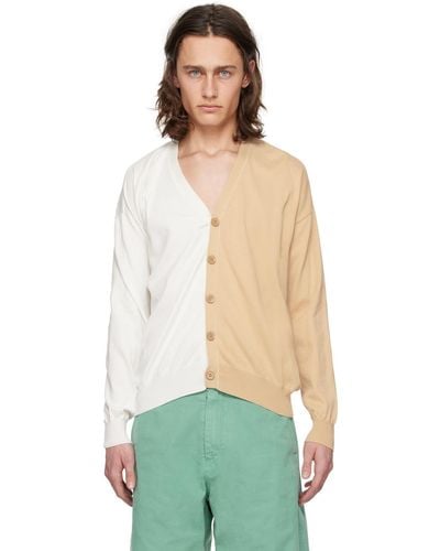 MM6 by Maison Martin Margiela Off- Panelled Cardigan - Green