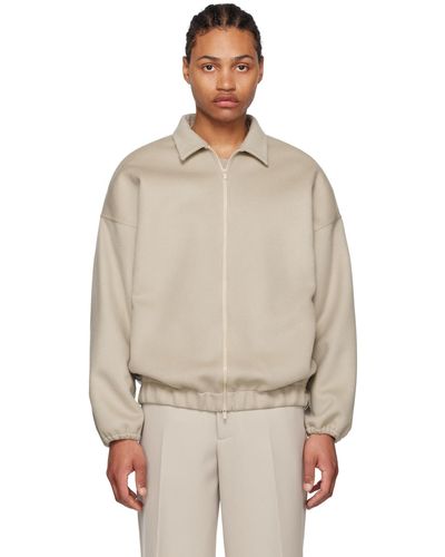 Fear Of God Taupe Spread Collar Jacket - Natural