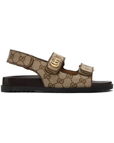Gucci Double G Sandal - Brown