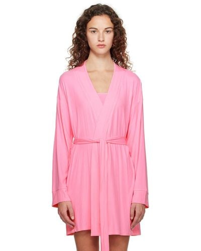 Skims Pink Soft Lounge Robe
