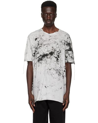 Nicolas Andreas Taralis T-shirt blanc à motif graphique - Noir
