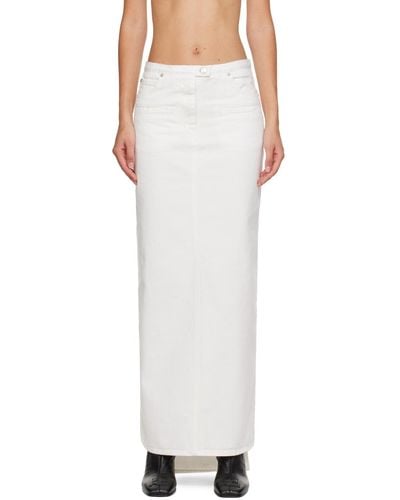 Courreges White Seven-pocket Denim Maxi Skirt