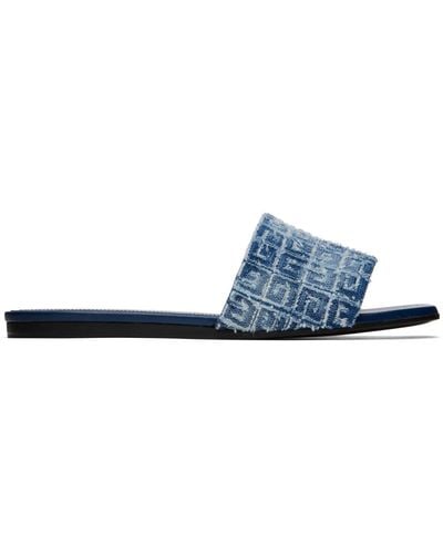 Givenchy Blue 4g Sandals - Black