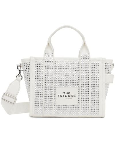 Marc Jacobs ホワイト The Crystal Canvas Small トートバッグ