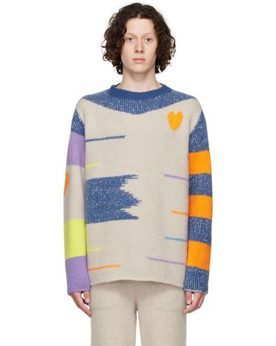 The Elder Statesman Off- Cashmere Sweater - Multicolor