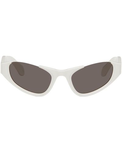 Alaïa Alaïa lunettes de soleil œil-de-chat blanches - Noir