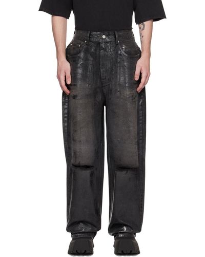 we11done Foil Coated Jeans - Black