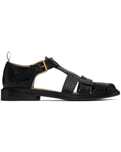 Thom Browne Black Fisherman Sandals