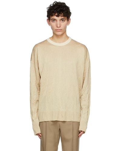 WOOYOUNGMI Beige Rayon Jumper - Multicolour